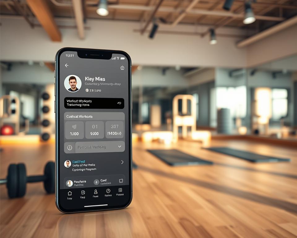 Planos de treino personalizados em aplicativo fitness