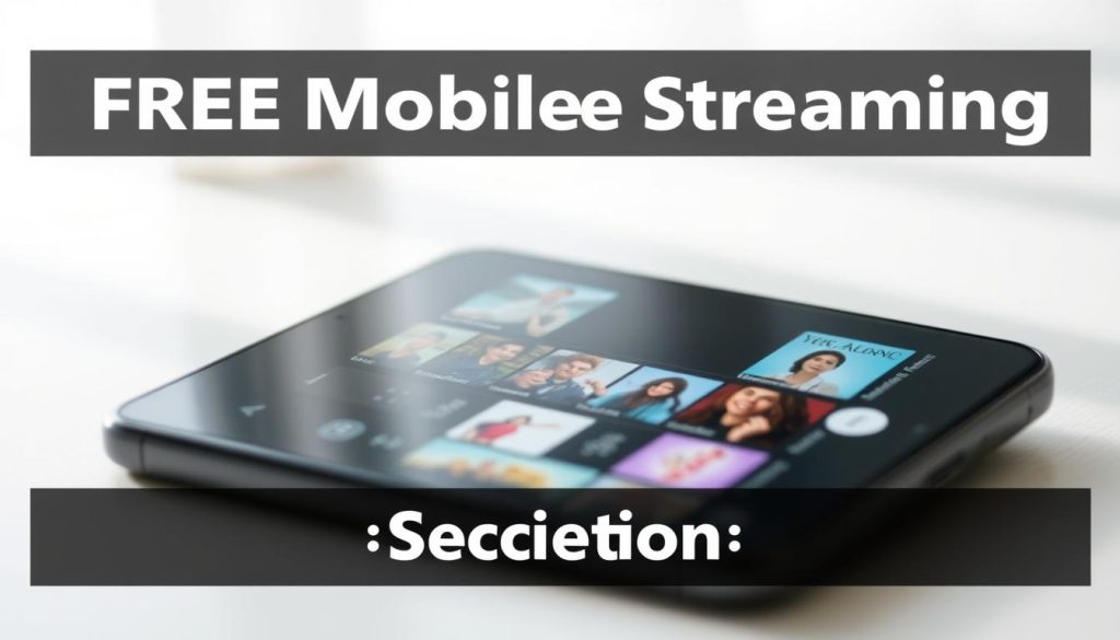 A serene and modern smartphone screen in the foreground, displaying a streaming app interface with a variety of content thumbnails. The screen is surrounded by a neutral, minimalist background, emphasizing the centrality of the mobile device. Soft, diffused lighting creates a calming atmosphere, while the UI elements are crisp and visually appealing. The overall composition suggests the convenience and accessibility of free mobile streaming, in line with the article's subject and section title. A serene and modern smartphone screen in the foreground, displaying a streaming app interface with a variety of content thumbnails. The screen is surrounded by a neutral, minimalist background, emphasizing the centrality of the mobile device. Soft, diffused lighting creates a calming atmosphere, while the UI elements are crisp and visually appealing. The overall composition suggests the convenience and accessibility of free mobile streaming, in line with the article's subject and section title.
