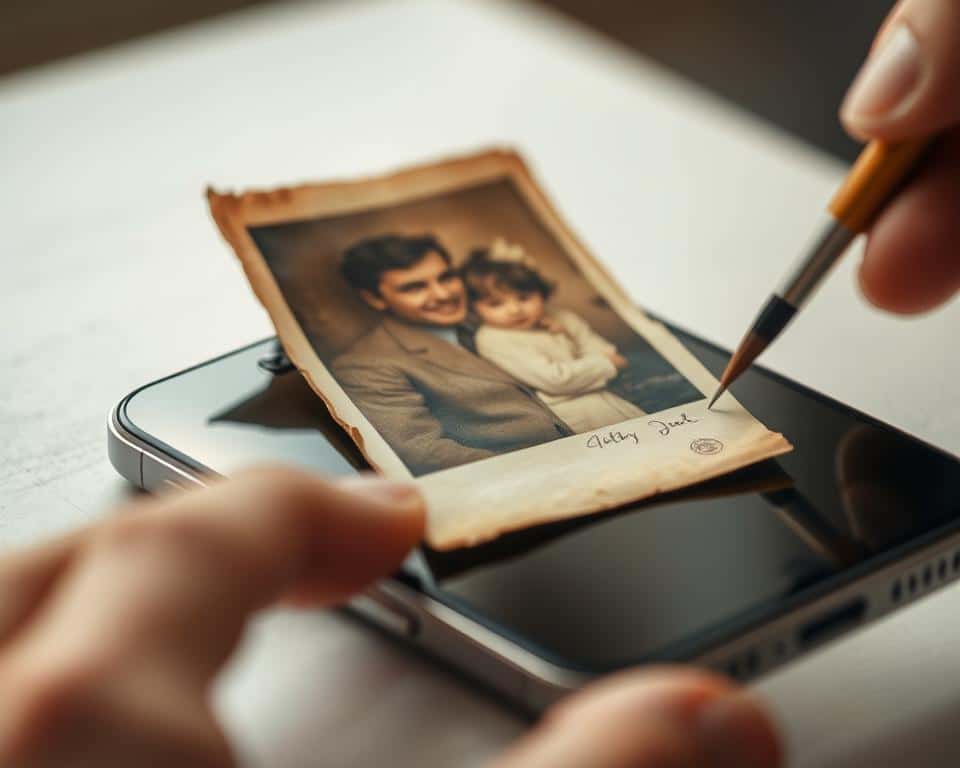 Restauração de fotos antigas no celular Restauração de fotos antigas no celular