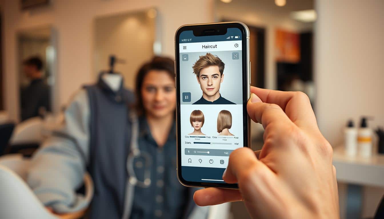 aplicativo que simula corte de cabelo