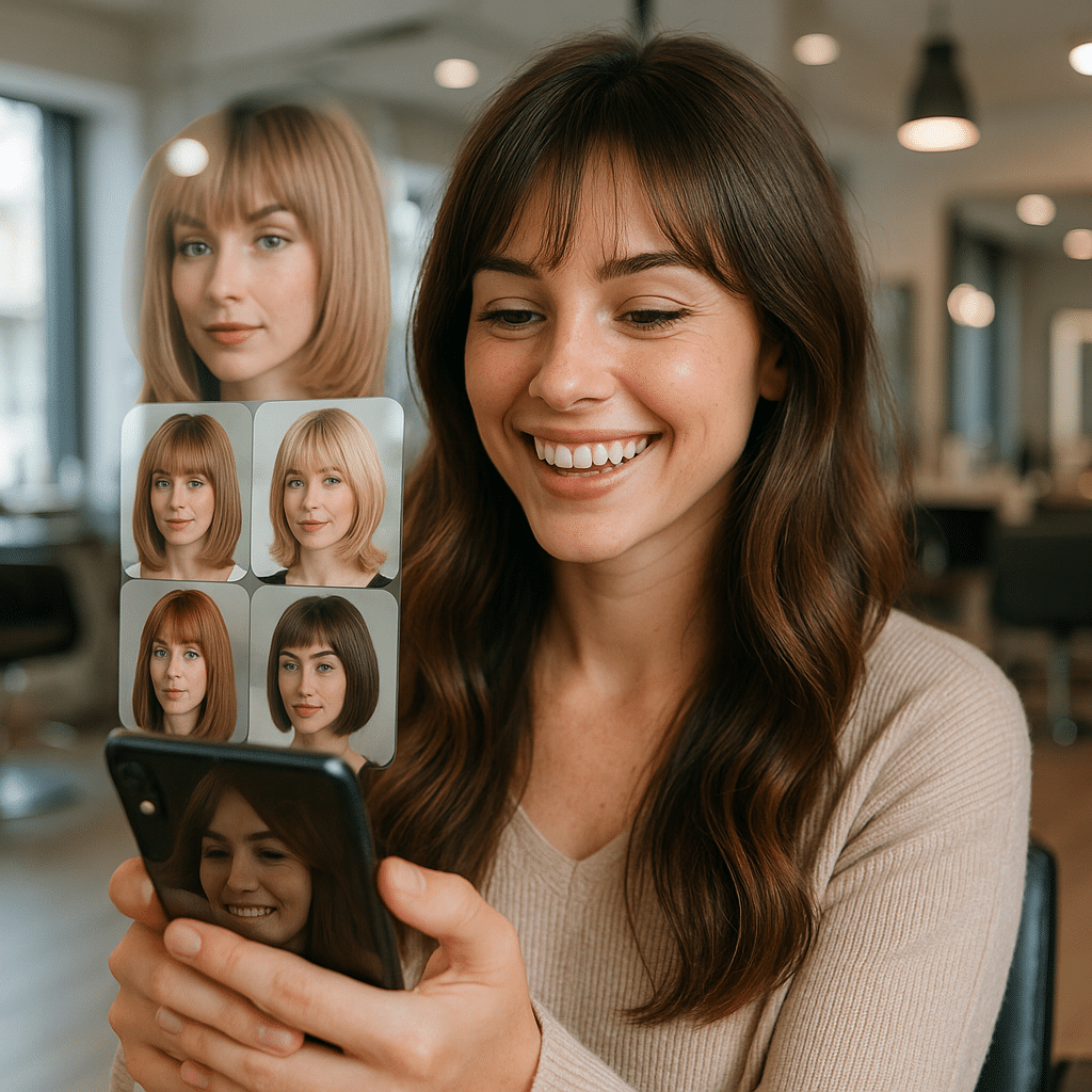 Que tal simular um novo corte de cabelo ou penteados femininos com IA antes de ir ao salão