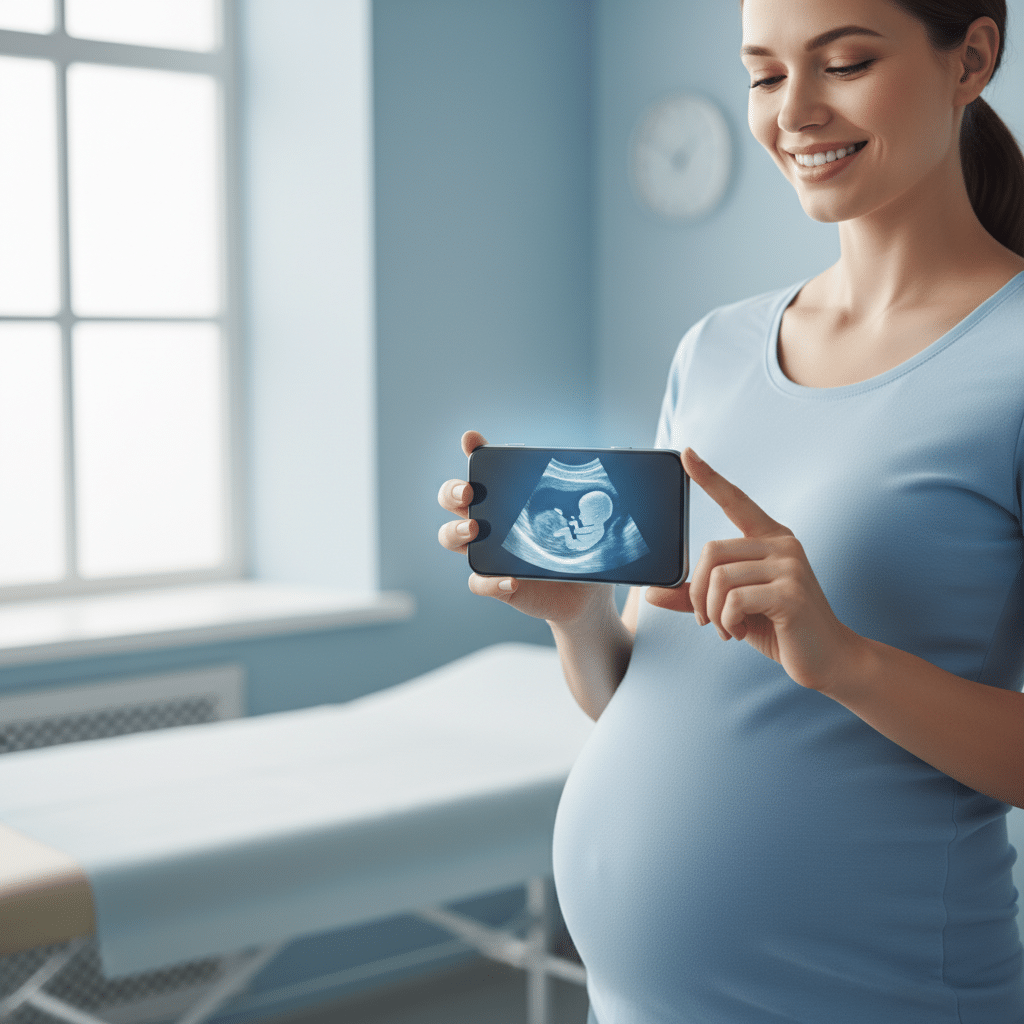 Veja seu bebê na barriga usando seu celular com app de ultrassom