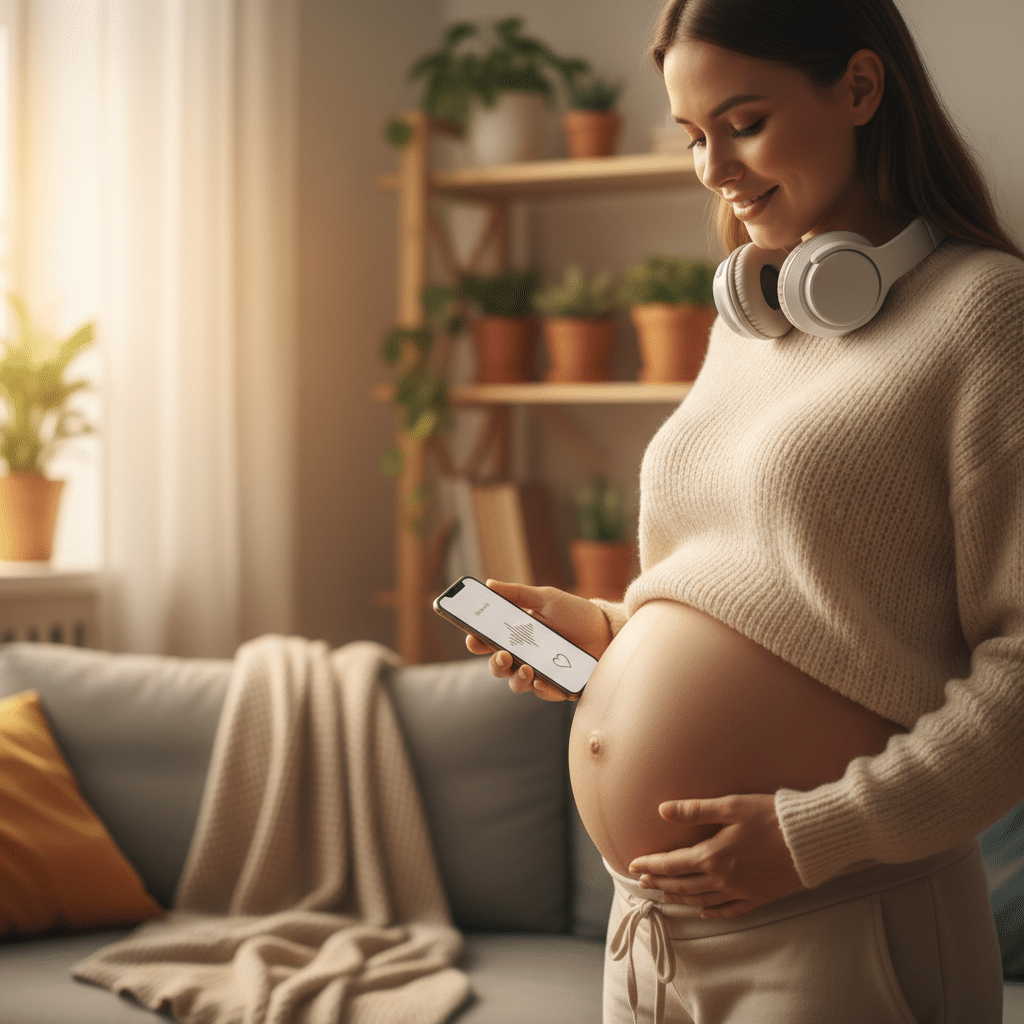 Aplicativo para ouvir os batimentos cardíacos do seu bebê na barriga da mamãe com seu celular