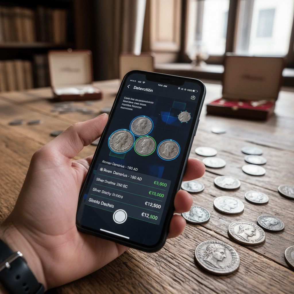 Encontre moedas raras com detector de moedas usando seu celular