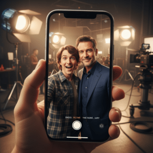 Faça selfie com seus atores favoritos usando IA nos bastidores