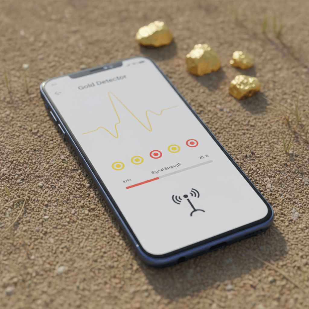 Descubra ouro e metais preciosos usando seu celular com o app detector de ouro