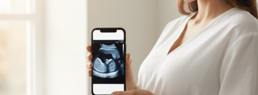 Veja seu bebê na barriga usando seu celular com app de ultrassom