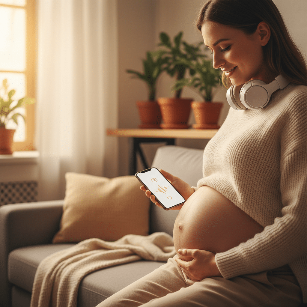 Aplicativo para ouvir os batimentos cardíacos do seu bebê na barriga da mamãe com seu celular
