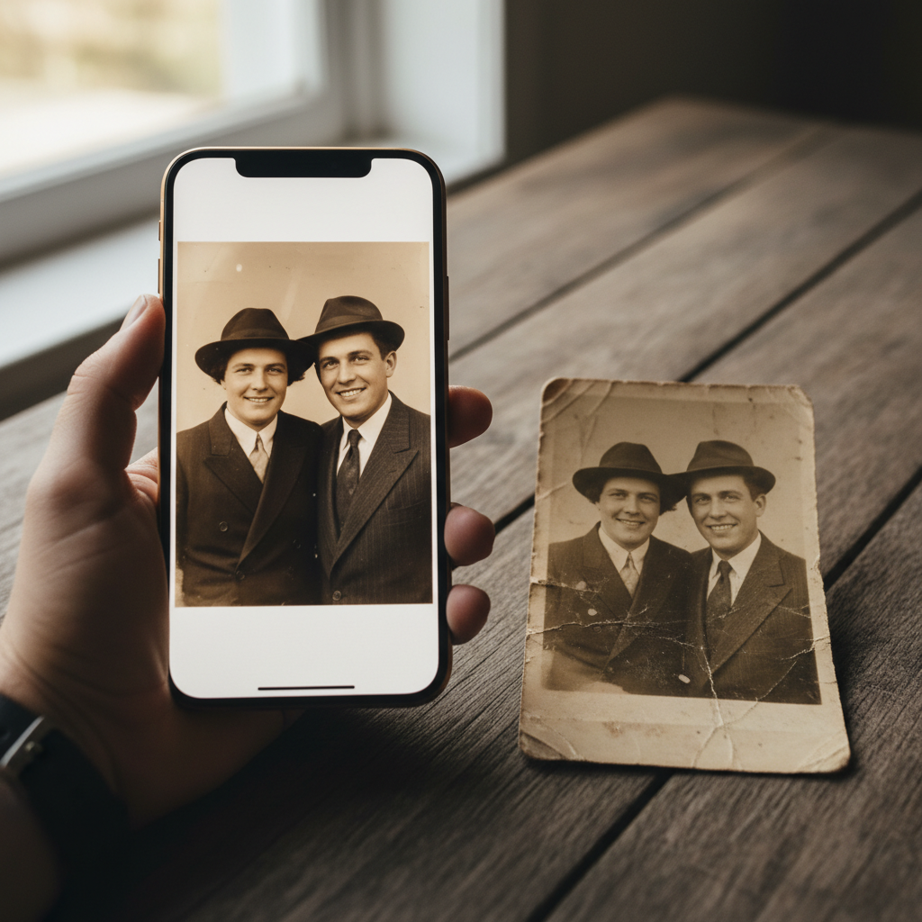 Restaure suas fotos antigas com qualidade FullHD usando inteligência artificial