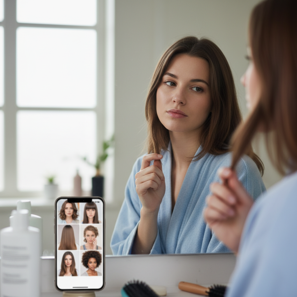 Testar um novo estilo e simule um corte de cabelo com IA antes de ir ao salão