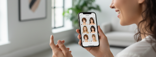 Transforme seu Visual com um novo corte ou penteados com IA antes de ir ao salão