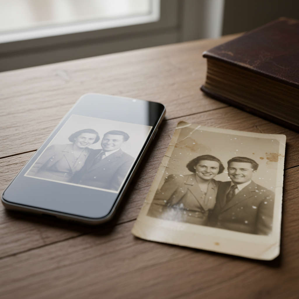 Restaure suas fotos antigas com qualidade FullHD usando inteligência artificial