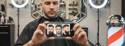 Experimente cortes de cabelo masculinos e tipos de barba antes de ir à barbearia usando IA