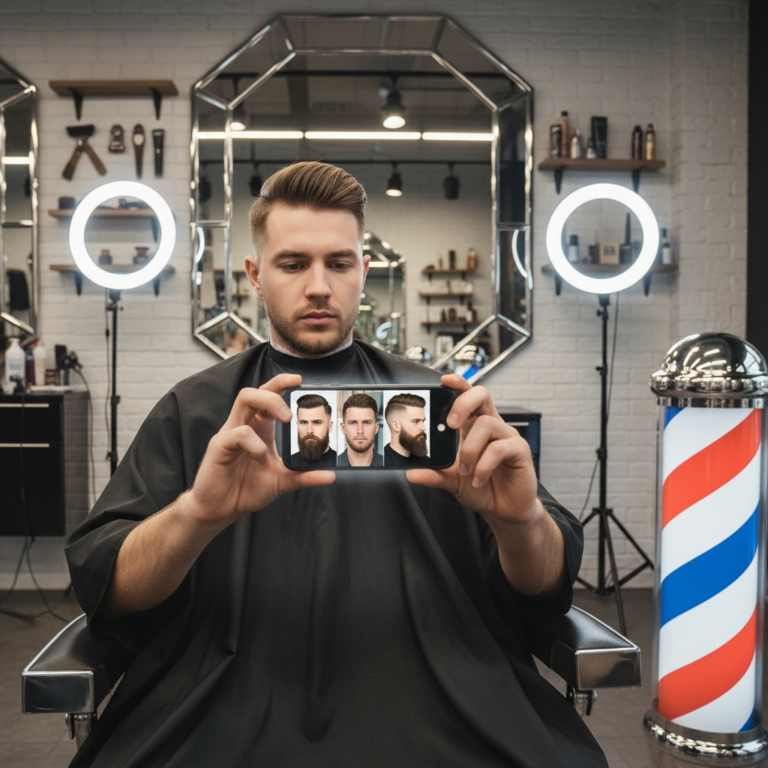 Experimente cortes de cabelo masculinos e tipos de barba antes de ir à barbearia usando IA