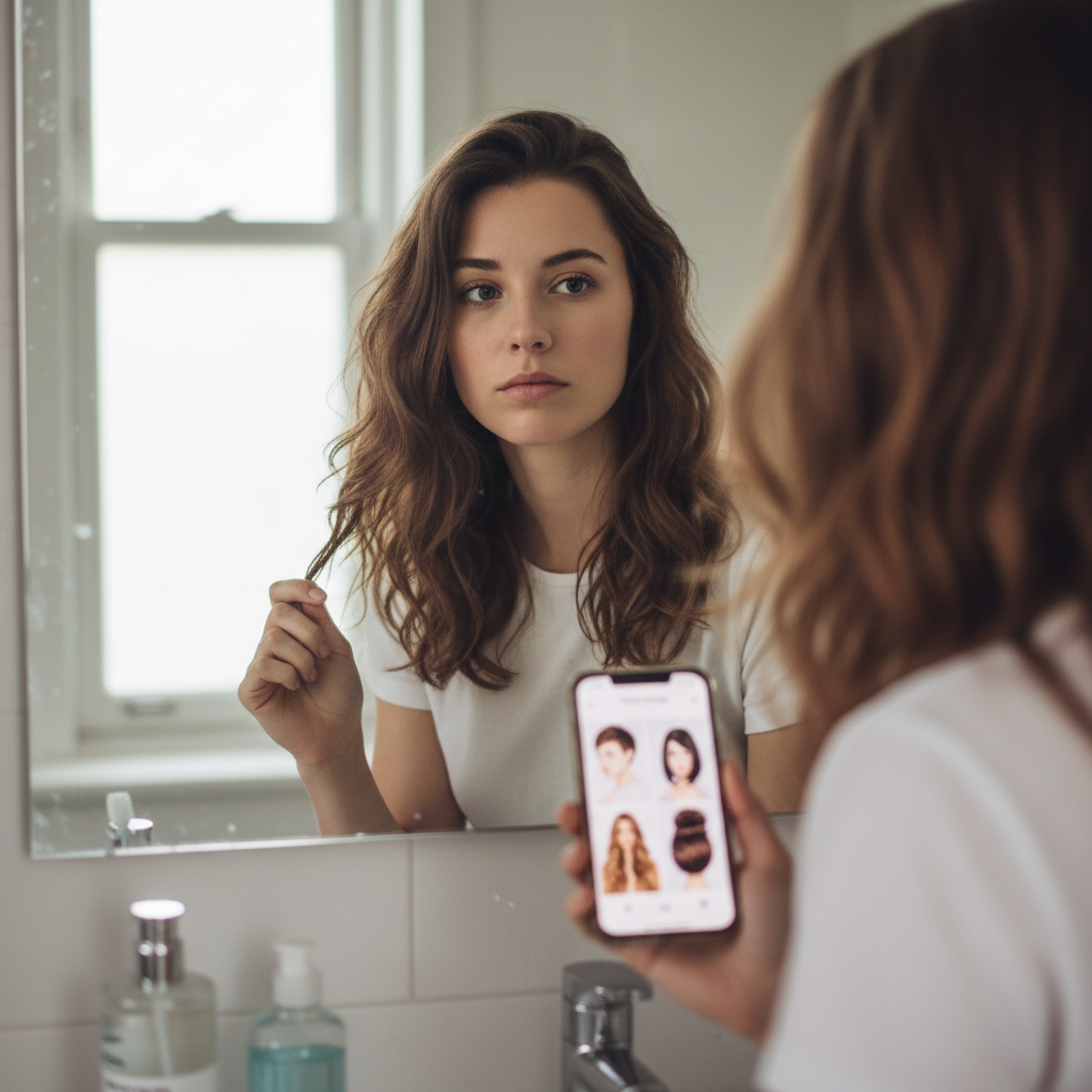 Testar um novo estilo e simule um corte de cabelo com IA antes de ir ao salão