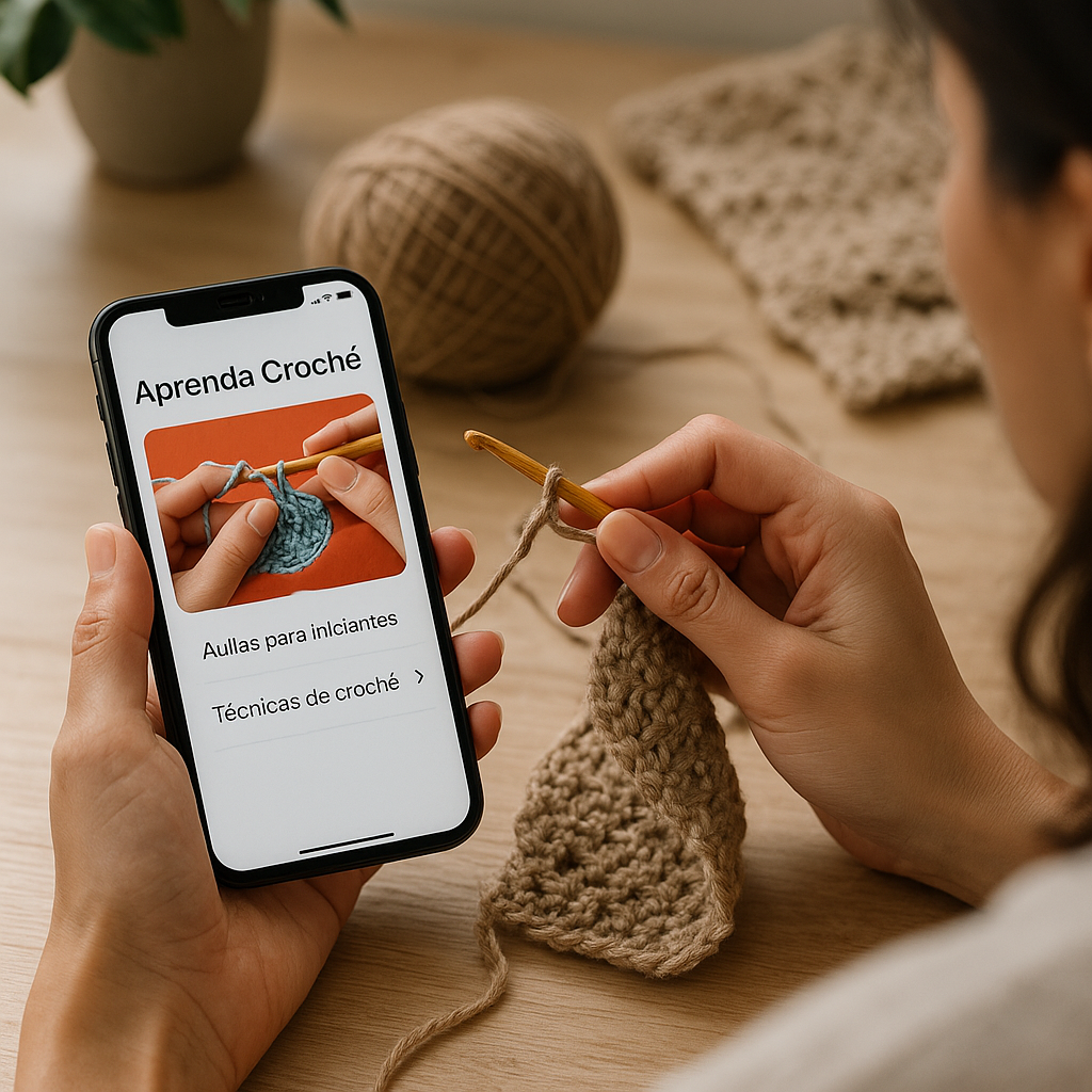 Aprenda Crochê: App com Aulas e Técnicas