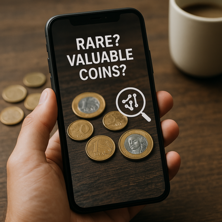 Descubra se Suas Moedas São Raras e Valiosas usando IA