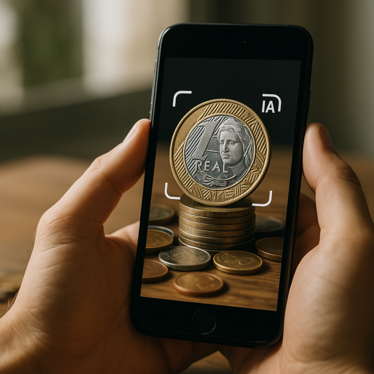 Descubra se Suas Moedas São Raras e Valiosas usando IA