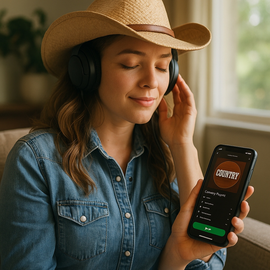 Crie suas Playlists e Ouça as Melhores Músicas Country no App