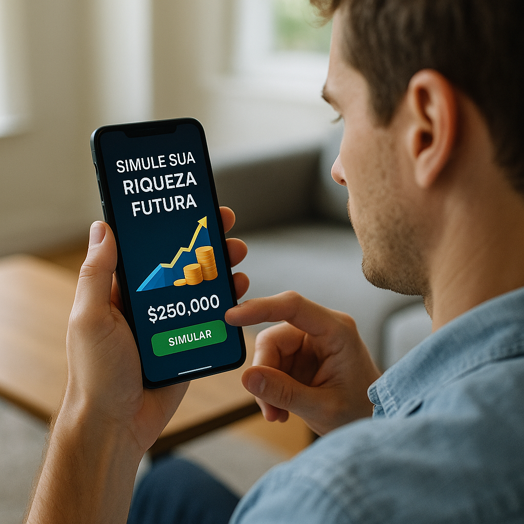 Simule Sua Riqueza Futura - App Gratuito