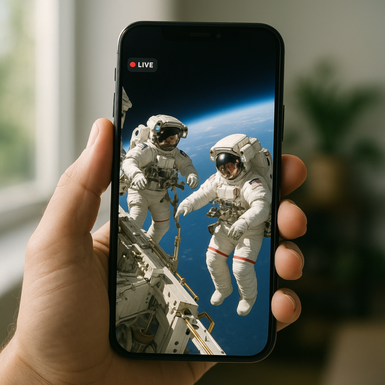 Astronautas em Missão Espacial ao Vivo no App