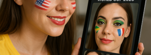 IA Simula Maquiagens para Copa do Mundo 2026
