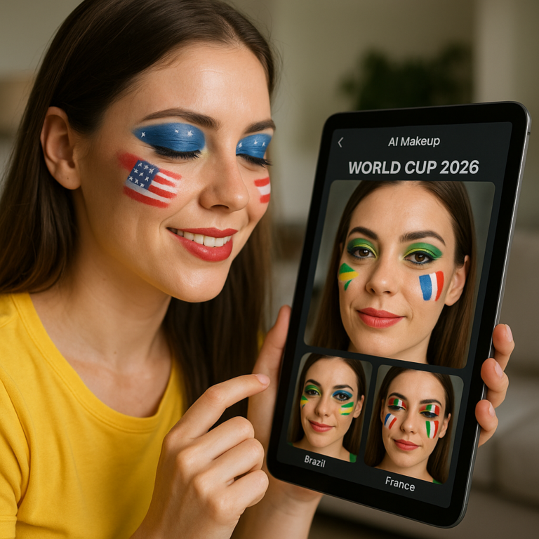 IA Simula Maquiagens para Copa do Mundo 2026