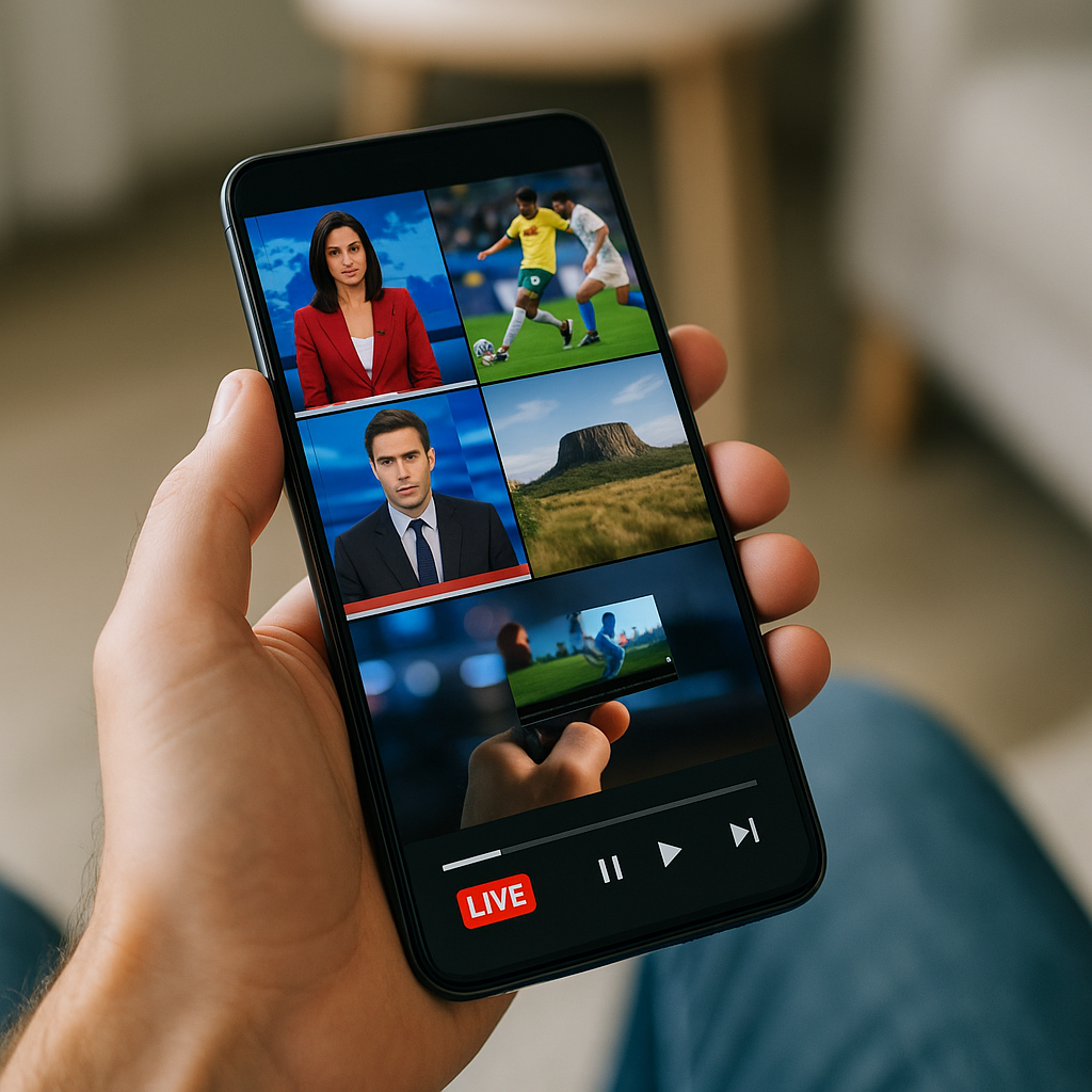Veja Canais de TV Online Diretamente Pelo Celular Sem Pagar Nada